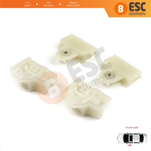 Pontiac Grand Am Sunfire 1995-2005 Oldsmobile Alero Cutlass MK6 Chevrolet Cavalier Malibu GM1350126 İçin 4 Adet Ön Sol Cam Kriko Tamir Kılavuz Klipsi