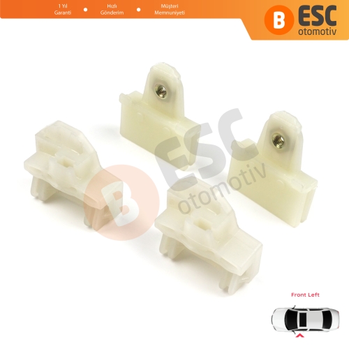 Pontiac Grand Am Sunfire 1995-2005 Oldsmobile Alero Cutlass MK6 Chevrolet Cavalier Malibu GM1350126 İçin 4 Adet Ön Sol Cam Kriko Tamir Kılavuz Klipsi
