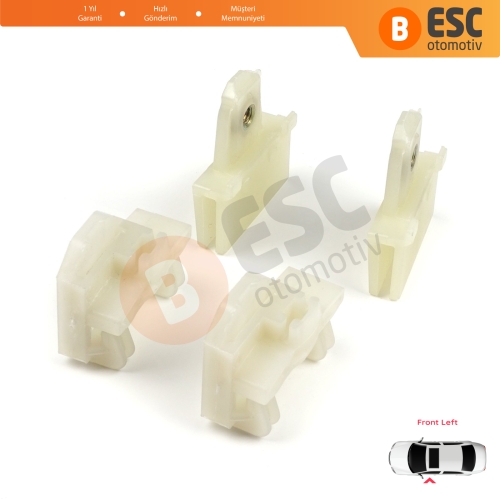 Pontiac Grand Am Sunfire 1995-2005 Oldsmobile Alero Cutlass MK6 Chevrolet Cavalier Malibu GM1350126 İçin 4 Adet Ön Sol Cam Kriko Tamir Kılavuz Klipsi