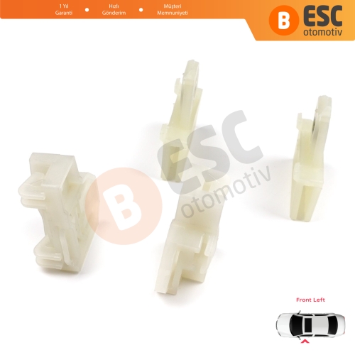 Pontiac Grand Am Sunfire 1995-2005 Oldsmobile Alero Cutlass MK6 Chevrolet Cavalier Malibu GM1350126 İçin 4 Adet Ön Sol Cam Kriko Tamir Kılavuz Klipsi