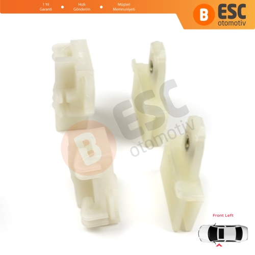 Pontiac Grand Am Sunfire 1995-2005 Oldsmobile Alero Cutlass MK6 Chevrolet Cavalier Malibu GM1350126 İçin 4 Adet Ön Sol Cam Kriko Tamir Kılavuz Klipsi