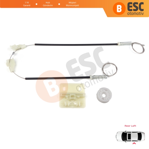 Land Rover Freelander MK1 L314 LN 1997-2006 3/5 Kapı CVH101210 İçin Elektrikli Arka Sol Kapı Cam Kriko Tamir Seti