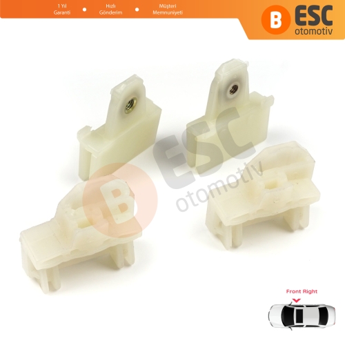 Pontiac Grand Am Sunfire 1995-2005 Oldsmobile Alero Cutlass MK6 Chevrolet Cavalier Malibu GM1351126 İçin 4 Adet Ön Sağ Cam Kriko Tamir Kılavuz Klipsi