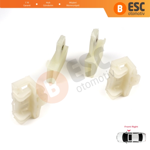 Pontiac Grand Am Sunfire 1995-2005 Oldsmobile Alero Cutlass MK6 Chevrolet Cavalier Malibu GM1351126 İçin 4 Adet Ön Sağ Cam Kriko Tamir Kılavuz Klipsi