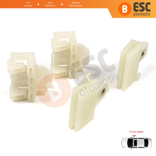 Pontiac Grand Am Sunfire 1995-2005 Oldsmobile Alero Cutlass MK6 Chevrolet Cavalier Malibu GM1351126 İçin 4 Adet Ön Sağ Cam Kriko Tamir Kılavuz Klipsi