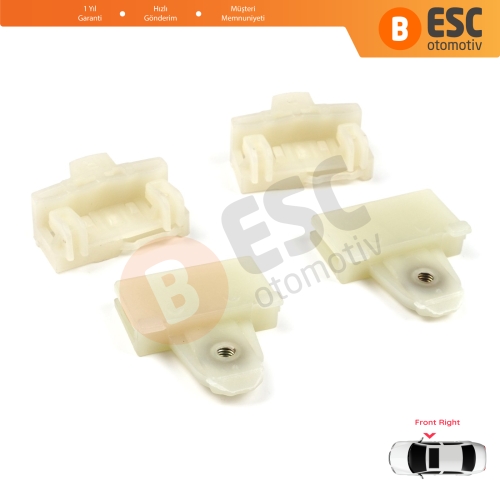Pontiac Grand Am Sunfire 1995-2005 Oldsmobile Alero Cutlass MK6 Chevrolet Cavalier Malibu GM1351126 İçin 4 Adet Ön Sağ Cam Kriko Tamir Kılavuz Klipsi