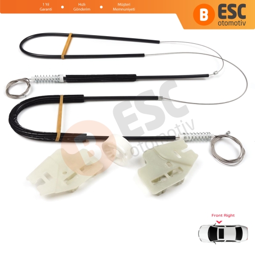 BMW 3 Serisi E46 1998-2001 4/5 Kapı Makyajsız Kasa 51337020660 İçin Ön Sağ Kapı Cam Kriko Tamir Seti