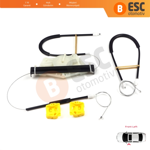 VW Golf MK4 Jetta Bora A4 1J 4/5 Kapı 1JM898461 İçin Sol Ön Cam Kriko Tamir Seti