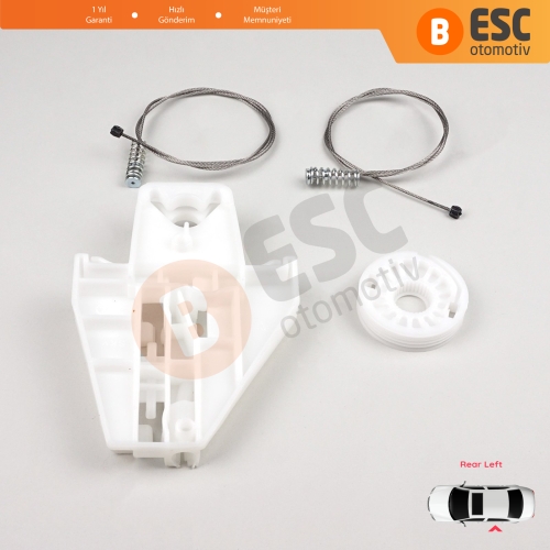 Seat Toledo MK2 1M2 1998-2004 Leon MK1 1M1 1999-2006 4/5 Kapı 1M0839461A İçin Sol Arka Cam Kriko Tamir Seti