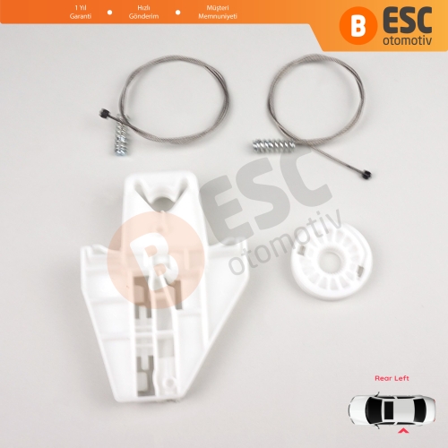 Seat Toledo MK2 1M2 1998-2004 Leon MK1 1M1 1999-2006 4/5 Kapı 1M0839461A İçin Sol Arka Cam Kriko Tamir Seti