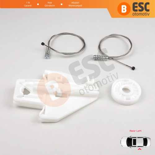 Seat Toledo MK2 1M2 1998-2004 Leon MK1 1M1 1999-2006 4/5 Kapı 1M0839461A İçin Sol Arka Cam Kriko Tamir Seti