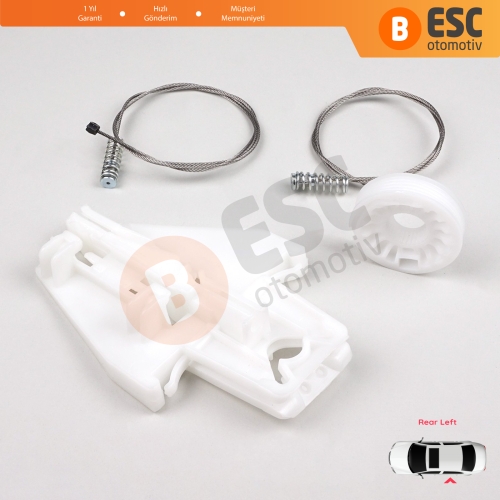 Seat Toledo MK2 1M2 1998-2004 Leon MK1 1M1 1999-2006 4/5 Kapı 1M0839461A İçin Sol Arka Cam Kriko Tamir Seti