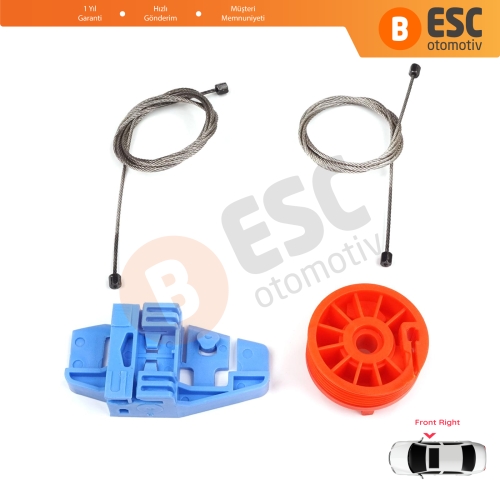 Renault Scenic Grand Scenic MK2 JM0/1 2003-2009 4/5 Kapı 8200118775 İçin Elektrikli Ön Sağ Kapı Cam Kriko Tamir Seti