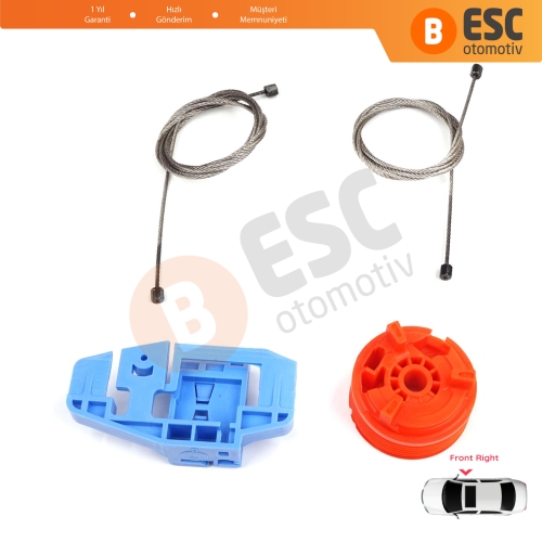 Renault Scenic Grand Scenic MK2 JM0/1 2003-2009 4/5 Kapı 8200118775 İçin Elektrikli Ön Sağ Kapı Cam Kriko Tamir Seti