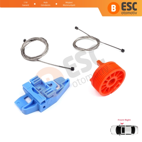 Renault Scenic Grand Scenic MK2 JM0/1 2003-2009 4/5 Kapı 8200118775 İçin Elektrikli Ön Sağ Kapı Cam Kriko Tamir Seti