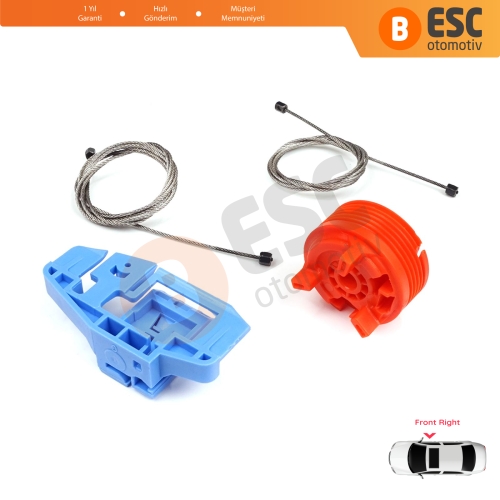 Renault Scenic Grand Scenic MK2 JM0/1 2003-2009 4/5 Kapı 8200118775 İçin Elektrikli Ön Sağ Kapı Cam Kriko Tamir Seti