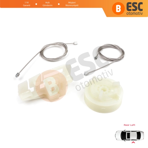 Renault Scenic Grand Scenic MK2 JM0/1 2003-2009 4/5 Kapı 8200118856 İçin Elektrikli Arka Sol Kapı Cam Kriko Tamir Seti