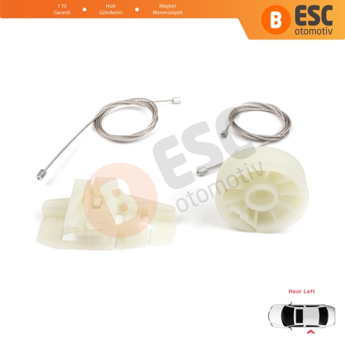 Renault Scenic Grand Scenic MK2 JM0/1 2003-2009 4/5 Kapı 8200118856 İçin Elektrikli Arka Sol Kapı Cam Kriko Tamir Seti