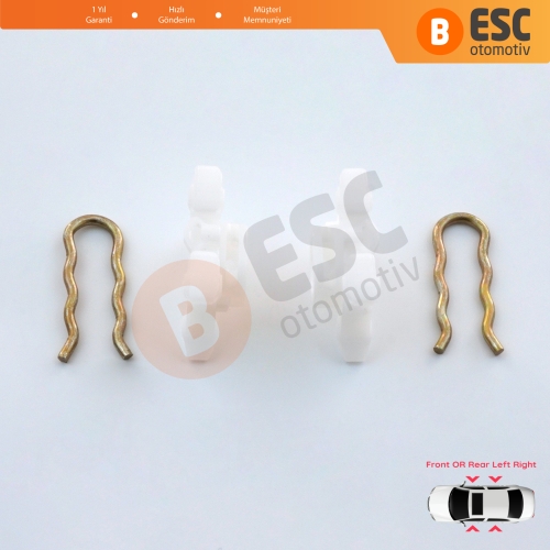 BMW E36 E92 E93 E34 E32 Z3 Z4 Volvo Passat B3 B4 Range Rover 2 LP P38A 51321938884 İçin Cam Kriko Kılavuz Kızak Klipsi