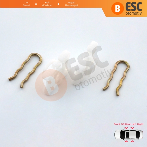 BMW E36 E92 E93 E34 E32 Z3 Z4 Volvo Passat B3 B4 Range Rover 2 LP P38A 51321938884 İçin Cam Kriko Kılavuz Kızak Klipsi