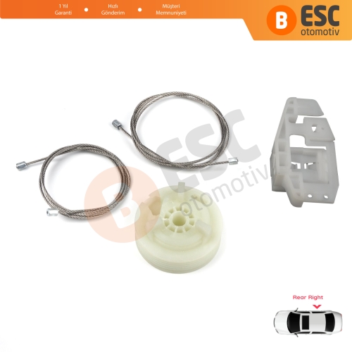 Renault Scenic Grand Scenic MK2 JM0/1 2003-2009 4/5 Kapı 8200118857 İçin Elektrikli Arka Sağ Kapı Cam Kriko Tamir Seti