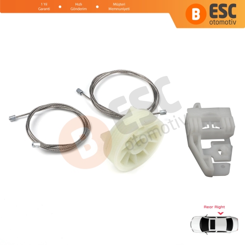 Renault Scenic Grand Scenic MK2 JM0/1 2003-2009 4/5 Kapı 8200118857 İçin Elektrikli Arka Sağ Kapı Cam Kriko Tamir Seti