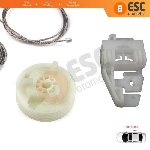 Renault Scenic Grand Scenic MK2 JM0/1 2003-2009 4/5 Kapı 8200118857 İçin Elektrikli Arka Sağ Kapı Cam Kriko Tamir Seti