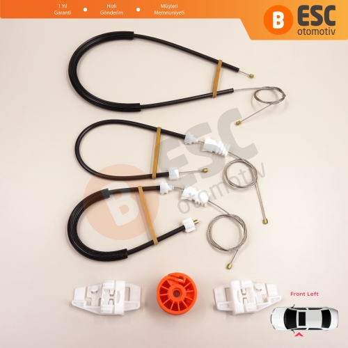 Citroen Xsara N2 N0 1997-2010 Estate SW Coupe 9221H4 İçin Elektrikli Ön Sol Cam Kriko Tamir Seti