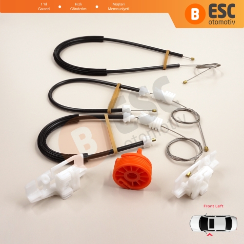 Citroen Xsara N2 N0 1997-2010 Estate SW Coupe 9221H4 İçin Elektrikli Ön Sol Cam Kriko Tamir Seti