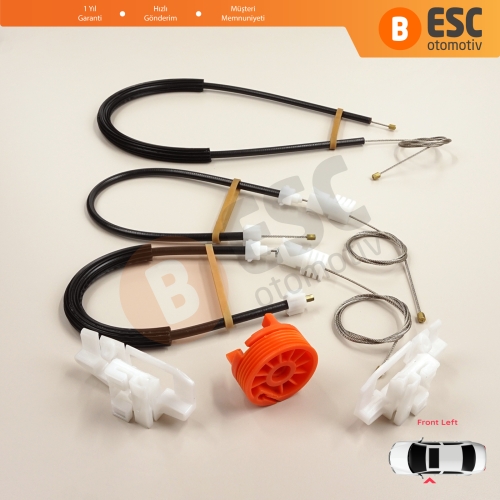 Citroen Xsara N2 N0 1997-2010 Estate SW Coupe 9221H4 İçin Elektrikli Ön Sol Cam Kriko Tamir Seti