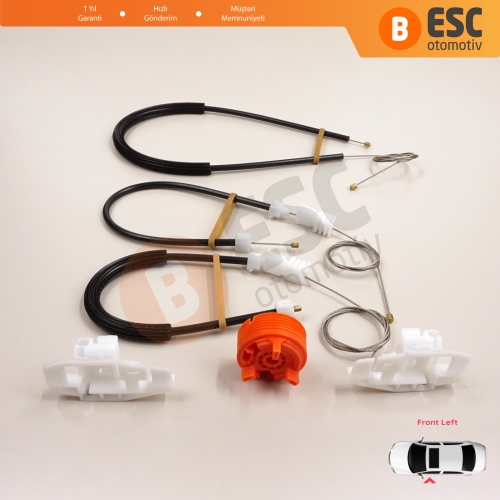 Citroen Xsara N2 N0 1997-2010 Estate SW Coupe 9221H4 İçin Elektrikli Ön Sol Cam Kriko Tamir Seti