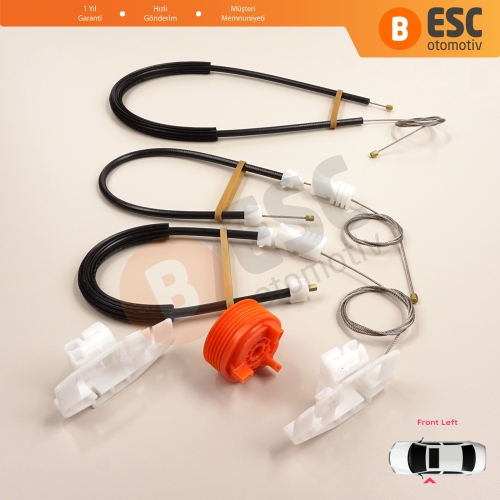 Citroen Xsara N2 N0 1997-2010 Estate SW Coupe 9221H4 İçin Elektrikli Ön Sol Cam Kriko Tamir Seti