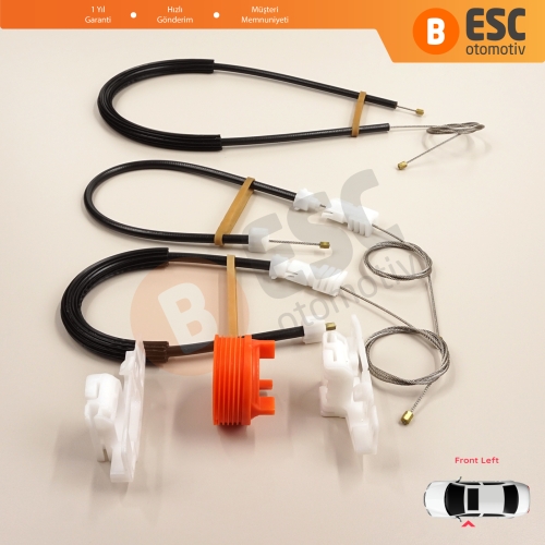 Citroen Xsara N2 N0 1997-2010 Estate SW Coupe 9221H4 İçin Elektrikli Ön Sol Cam Kriko Tamir Seti