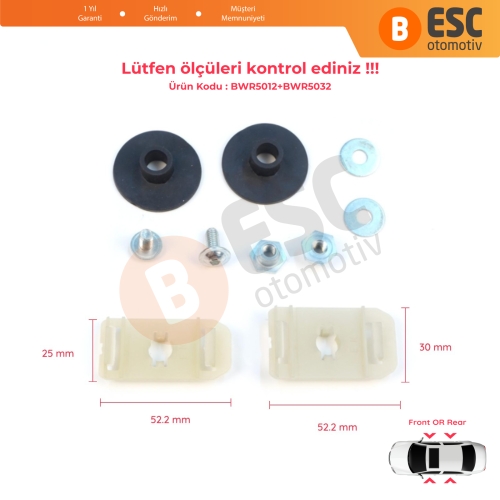 Mercedes C Class W203 S203 CL203 CLC 2037200114 İçin Cam Kriko Ray Montaj Tutma Sabitleme Sekman Klips Seti