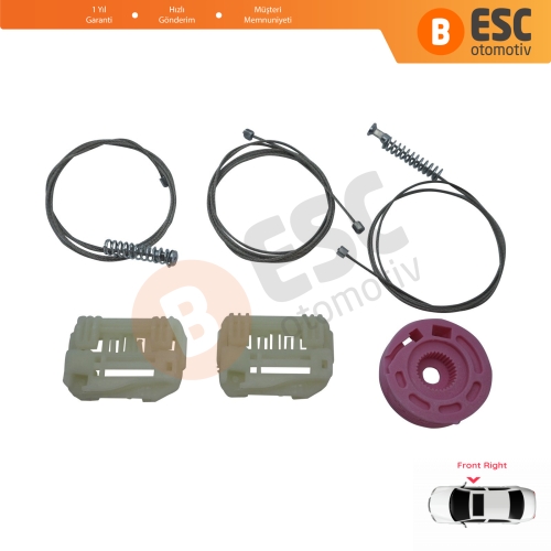 Hyundai I30 MK1 FD 2007-2012 5-Kapı 824812L001 İçin Elektrikli Ön Sağ Cam Kriko Tamir Seti