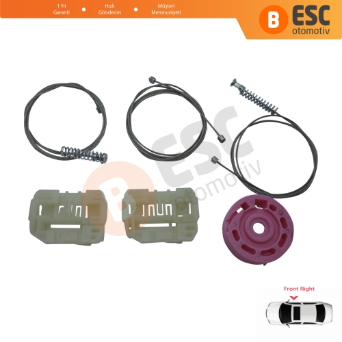Hyundai I30 MK1 FD 2007-2012 5-Kapı 824812L001 İçin Elektrikli Ön Sağ Cam Kriko Tamir Seti