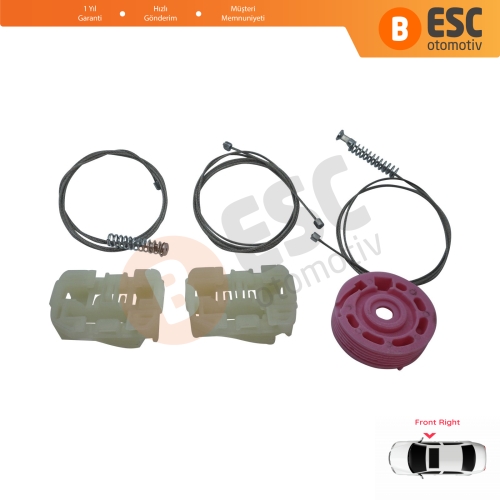 Hyundai I30 MK1 FD 2007-2012 5-Kapı 824812L001 İçin Elektrikli Ön Sağ Cam Kriko Tamir Seti