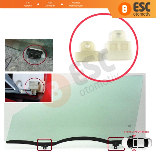 Toyota Corolla Prius Cruiser Hilux Matrix Pontiac Vibe Lexus RX İçin Kapı Cam Tutucu Taşıyıcı Kızak Klipsi