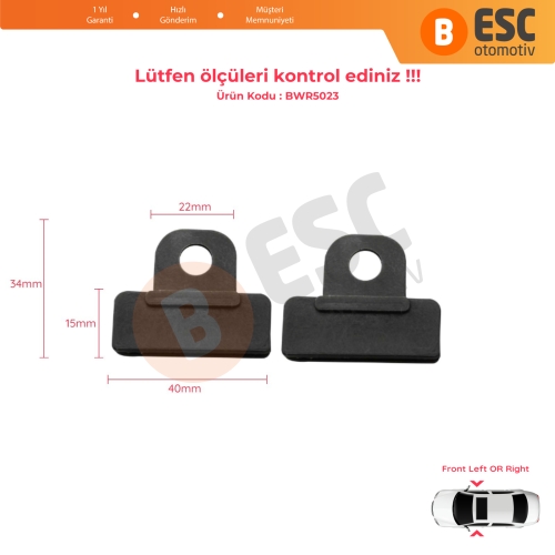 Toyota Corolla Prius Cruiser Hilux Matrix Pontiac Vibe Lexus RX İçin Kapı Cam Tutucu Taşıyıcı Kızak Klipsi