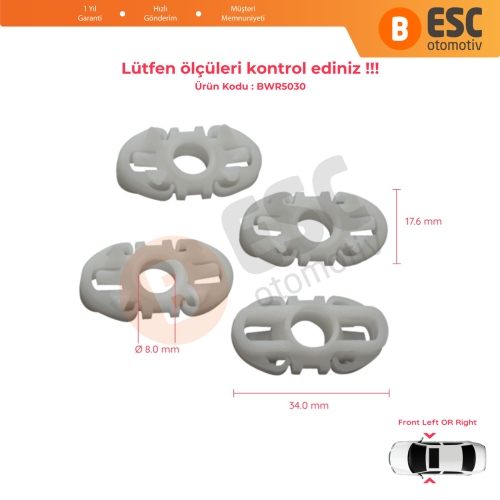 Ford Transit MK5 6 7 EY FY TT9 1994-2014 için Makas Tip Cam Kriko Kayar Pivot Kılavuz Klipsi