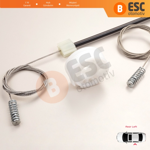 BMW 5 Serisi E60 E61 2003-2010 4/5 Kapı 51357184745 İçin Elektrikli Arka Sol Cam Kriko Tamir Seti