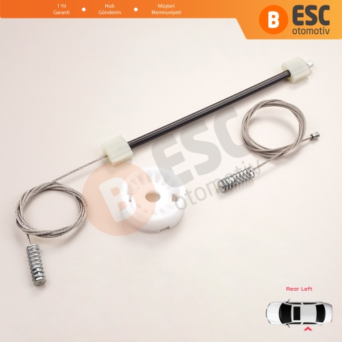 BMW 5 Serisi E60 E61 2003-2010 4/5 Kapı 51357184745 İçin Elektrikli Arka Sol Cam Kriko Tamir Seti