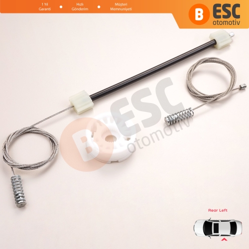 BMW 5 Serisi E60 E61 2003-2010 4/5 Kapı 51357184745 İçin Elektrikli Arka Sol Cam Kriko Tamir Seti