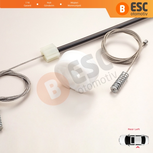 BMW 5 Serisi E60 E61 2003-2010 4/5 Kapı 51357184745 İçin Elektrikli Arka Sol Cam Kriko Tamir Seti