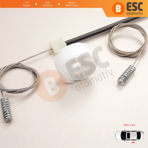 BMW 5 Serisi E60 E61 2003-2010 4/5 Kapı 51357184745 İçin Elektrikli Arka Sol Cam Kriko Tamir Seti