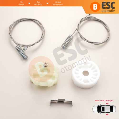 Saab 9-3 MK1 YS3D 1998-2003 900 NG 1994-1998 5-Kapı HB 12788913 12788914 İçin Arka Sağ veya Sol Kapı Cam Kriko Tamir Seti