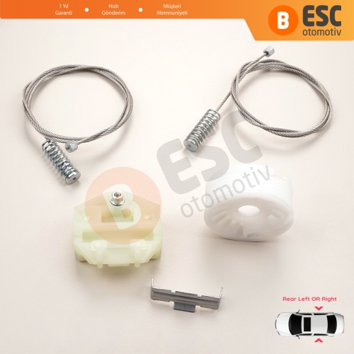 Saab 9-3 MK1 YS3D 1998-2003 900 NG 1994-1998 5-Kapı HB 12788913 12788914 İçin Arka Sağ veya Sol Kapı Cam Kriko Tamir Seti