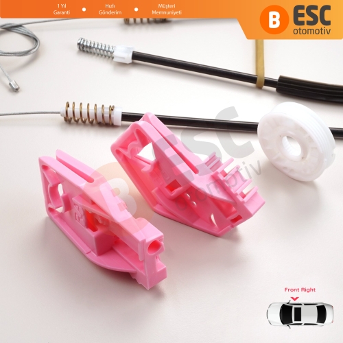 Skoda Superb MK2 B6 3T 3T4 3T5 2008-2015 5-Kapı 3T0837402 İçin Elektrikli Ön Sağ Cam Kriko Tamir Seti