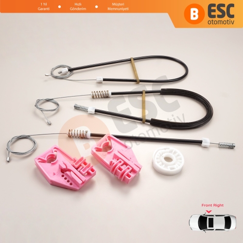 Skoda Superb MK2 B6 3T 3T4 3T5 2008-2015 5-Kapı 3T0837402 İçin Elektrikli Ön Sağ Cam Kriko Tamir Seti