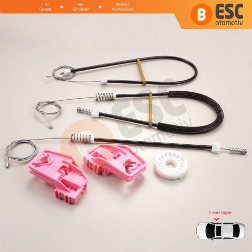 Skoda Superb MK2 B6 3T 3T4 3T5 2008-2015 5-Kapı 3T0837402 İçin Elektrikli Ön Sağ Cam Kriko Tamir Seti